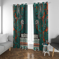 Aotearoa Iwi Ngāti Maru Taranaki Window Curtain Maori Wharenui House Tribal Pattern
