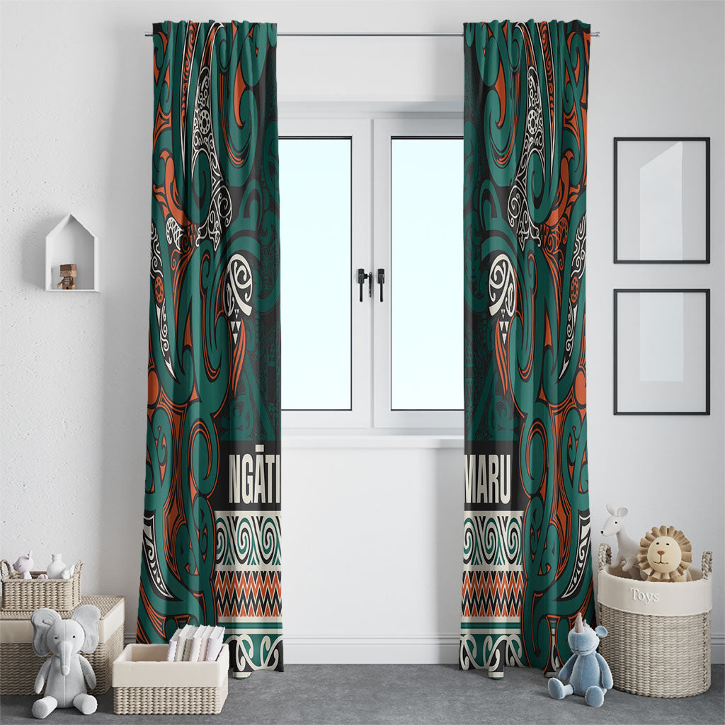 Aotearoa Iwi Ngāti Maru Taranaki Window Curtain Maori Wharenui House Tribal Pattern