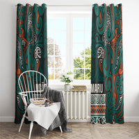 Aotearoa Iwi Ngāti Maru Taranaki Window Curtain Maori Wharenui House Tribal Pattern