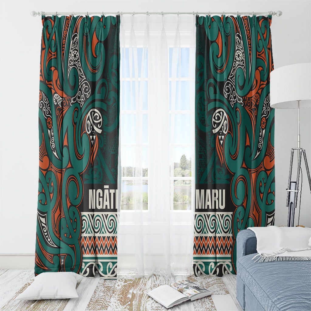 Aotearoa Iwi Ngāti Maru Taranaki Window Curtain Maori Wharenui House Tribal Pattern