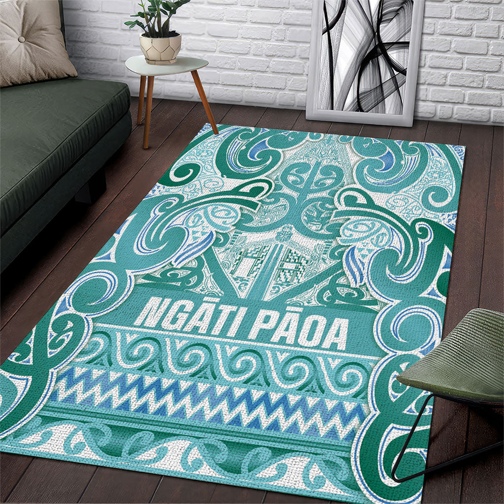 Aotearoa Iwi Ngati Paoa Area Rug Maori Wharenui House Tribal Pattern