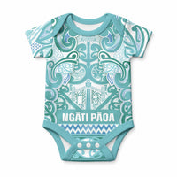 Aotearoa Iwi Ngati Paoa Baby Onesie Maori Wharenui House Tribal Pattern
