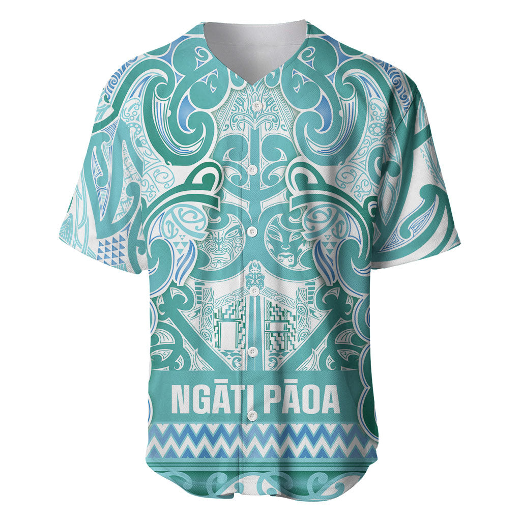 Aotearoa Iwi Ngati Paoa Baseball Jersey Maori Wharenui House Tribal Pattern