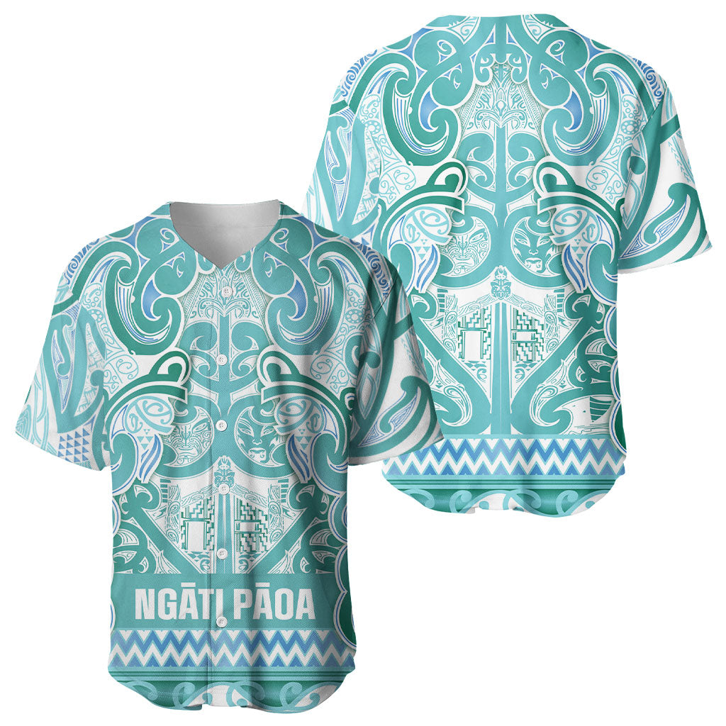 Aotearoa Iwi Ngati Paoa Baseball Jersey Maori Wharenui House Tribal Pattern