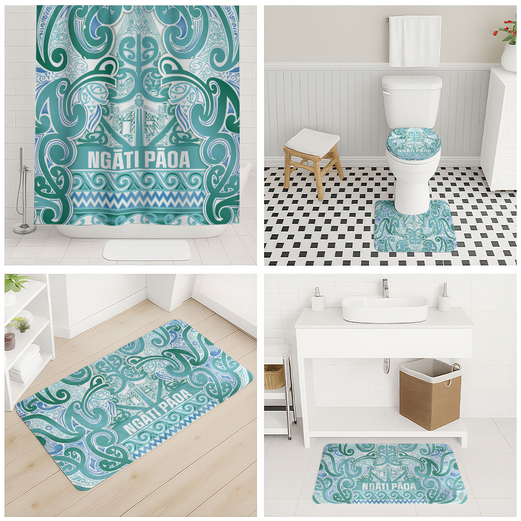 Aotearoa Iwi Ngati Paoa Bathroom Set Maori Wharenui House Tribal Pattern