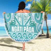 Aotearoa Iwi Ngati Paoa Beach Blanket Maori Wharenui House Tribal Pattern