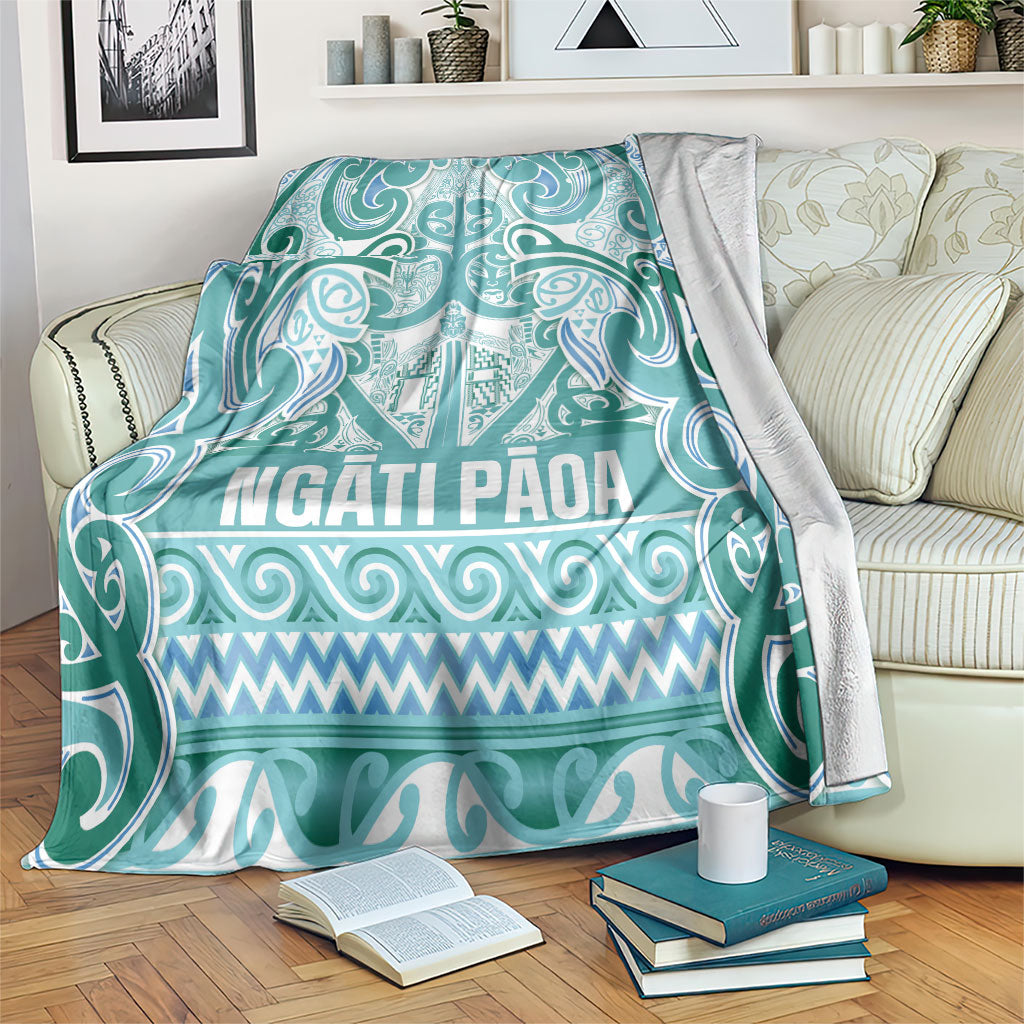 Aotearoa Iwi Ngati Paoa Blanket Maori Wharenui House Tribal Pattern
