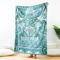 Aotearoa Iwi Ngati Paoa Blanket Maori Wharenui House Tribal Pattern