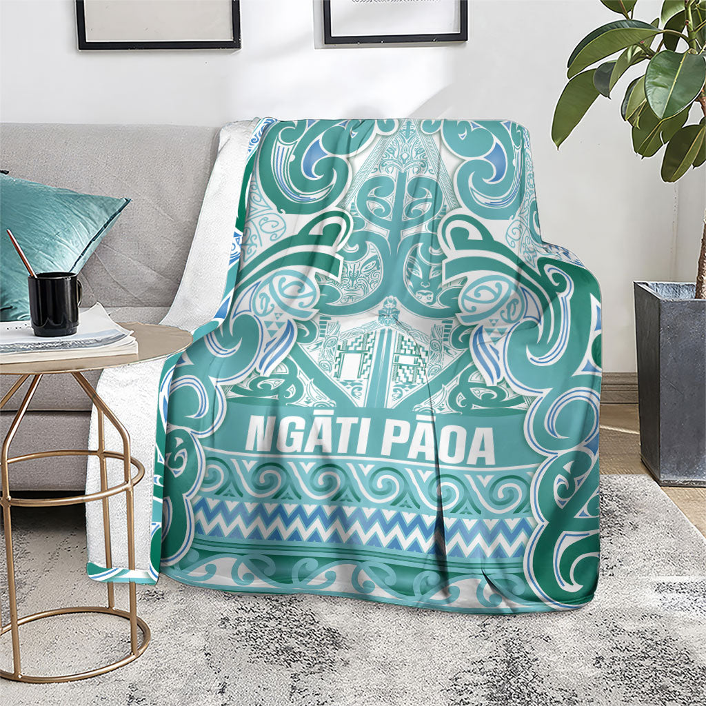 Aotearoa Iwi Ngati Paoa Blanket Maori Wharenui House Tribal Pattern
