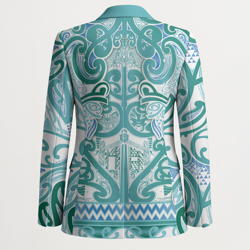 Aotearoa Iwi Ngati Paoa Blazer Maori Wharenui House Tribal Pattern