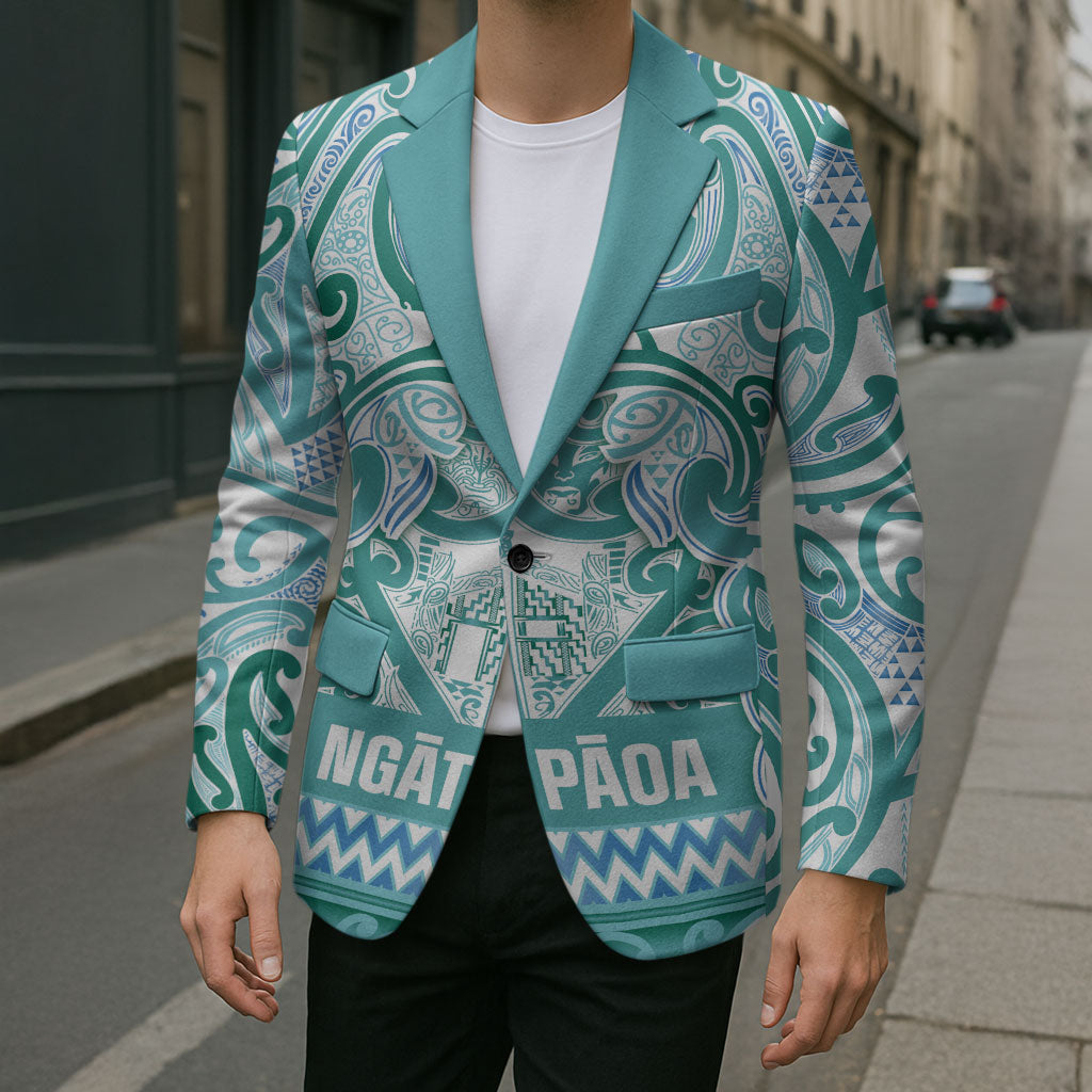 Aotearoa Iwi Ngati Paoa Blazer Maori Wharenui House Tribal Pattern