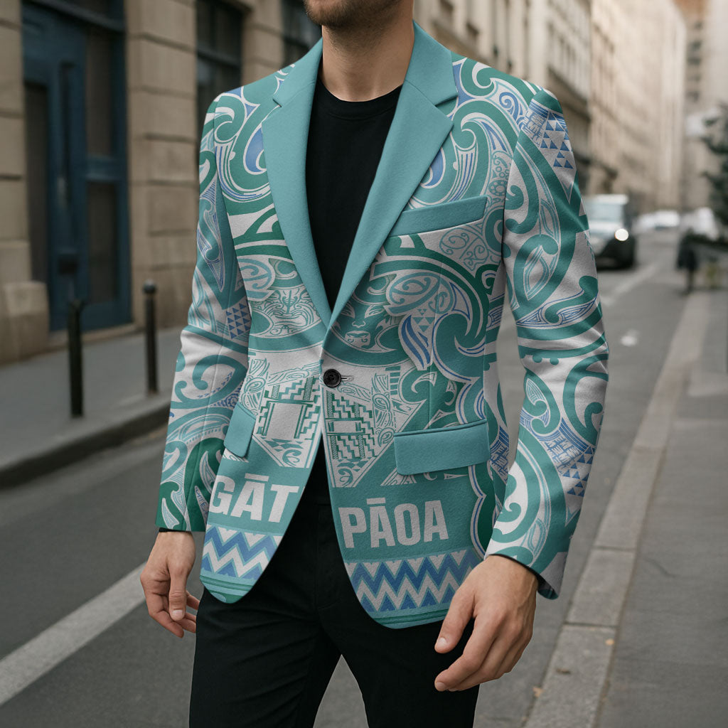 Aotearoa Iwi Ngati Paoa Blazer Maori Wharenui House Tribal Pattern