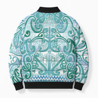 Aotearoa Iwi Ngati Paoa Bomber Puffer Jacket Maori Wharenui House Tribal Pattern