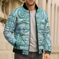 Aotearoa Iwi Ngati Paoa Bomber Puffer Jacket Maori Wharenui House Tribal Pattern