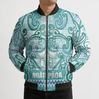 Aotearoa Iwi Ngati Paoa Bomber Puffer Jacket Maori Wharenui House Tribal Pattern