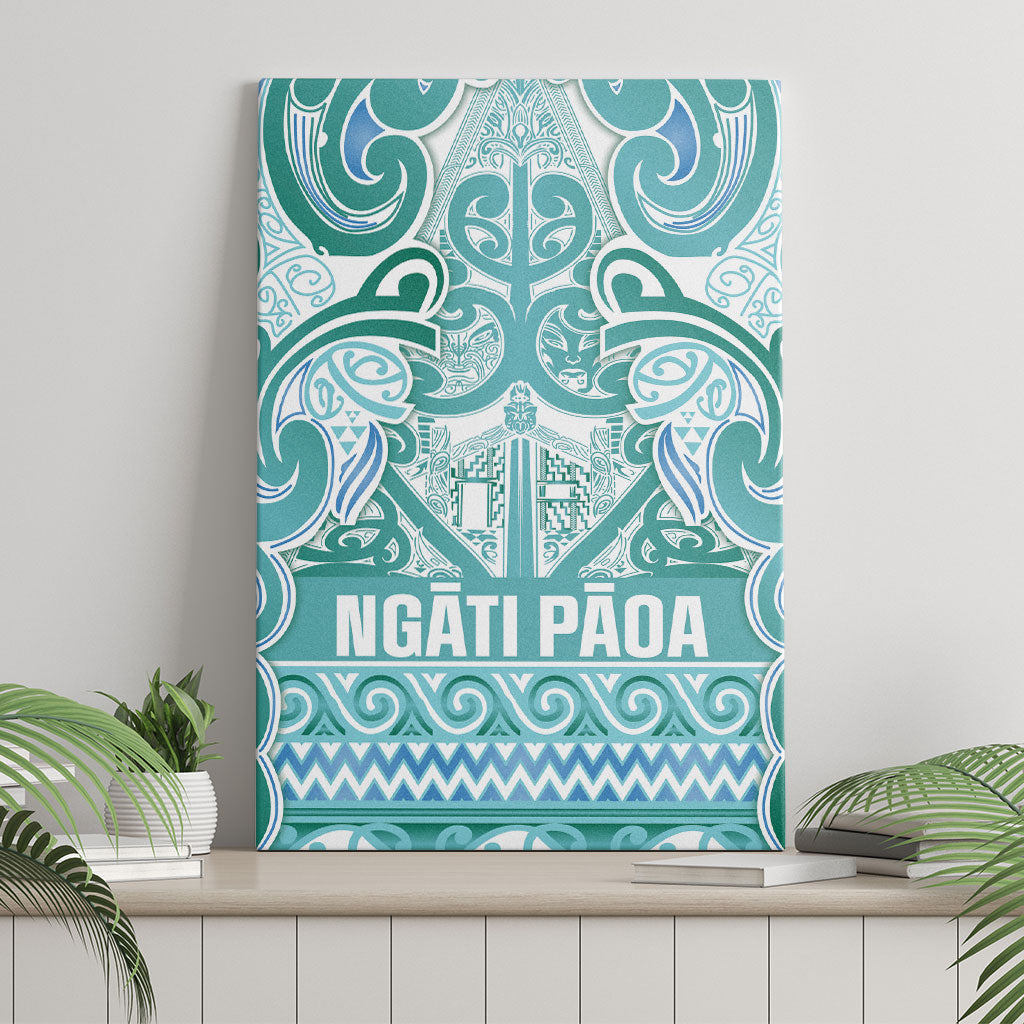 Aotearoa Iwi Ngati Paoa Canvas Wall Art Maori Wharenui House Tribal Pattern