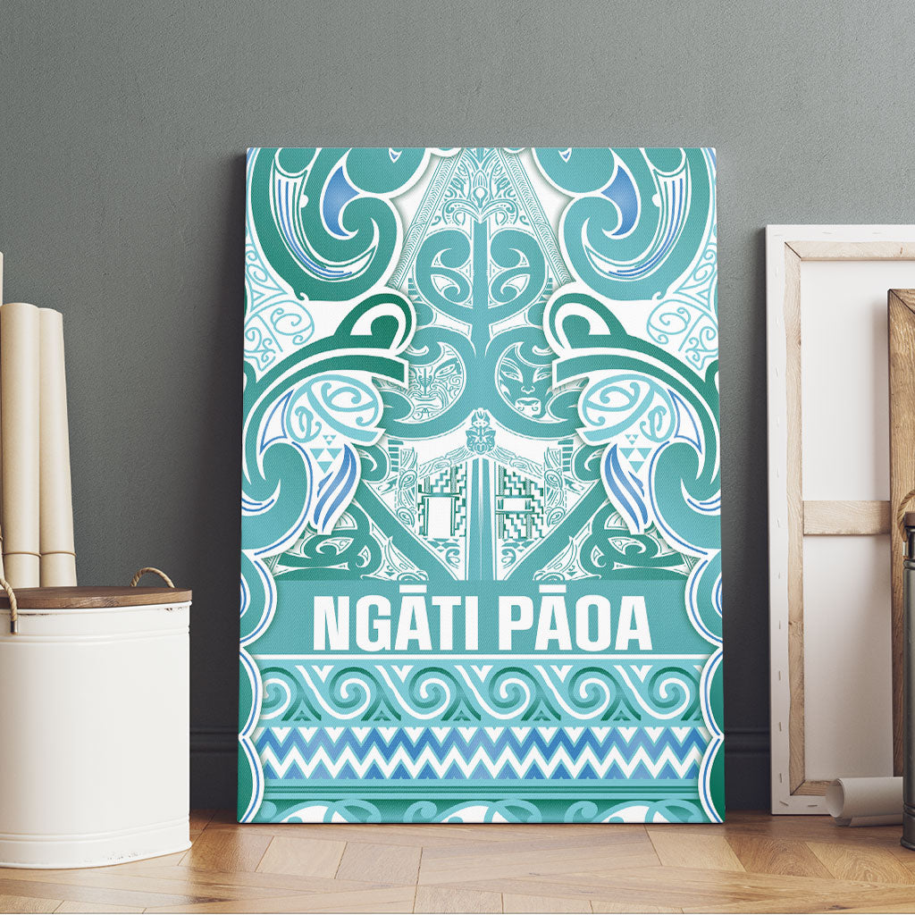 Aotearoa Iwi Ngati Paoa Canvas Wall Art Maori Wharenui House Tribal Pattern
