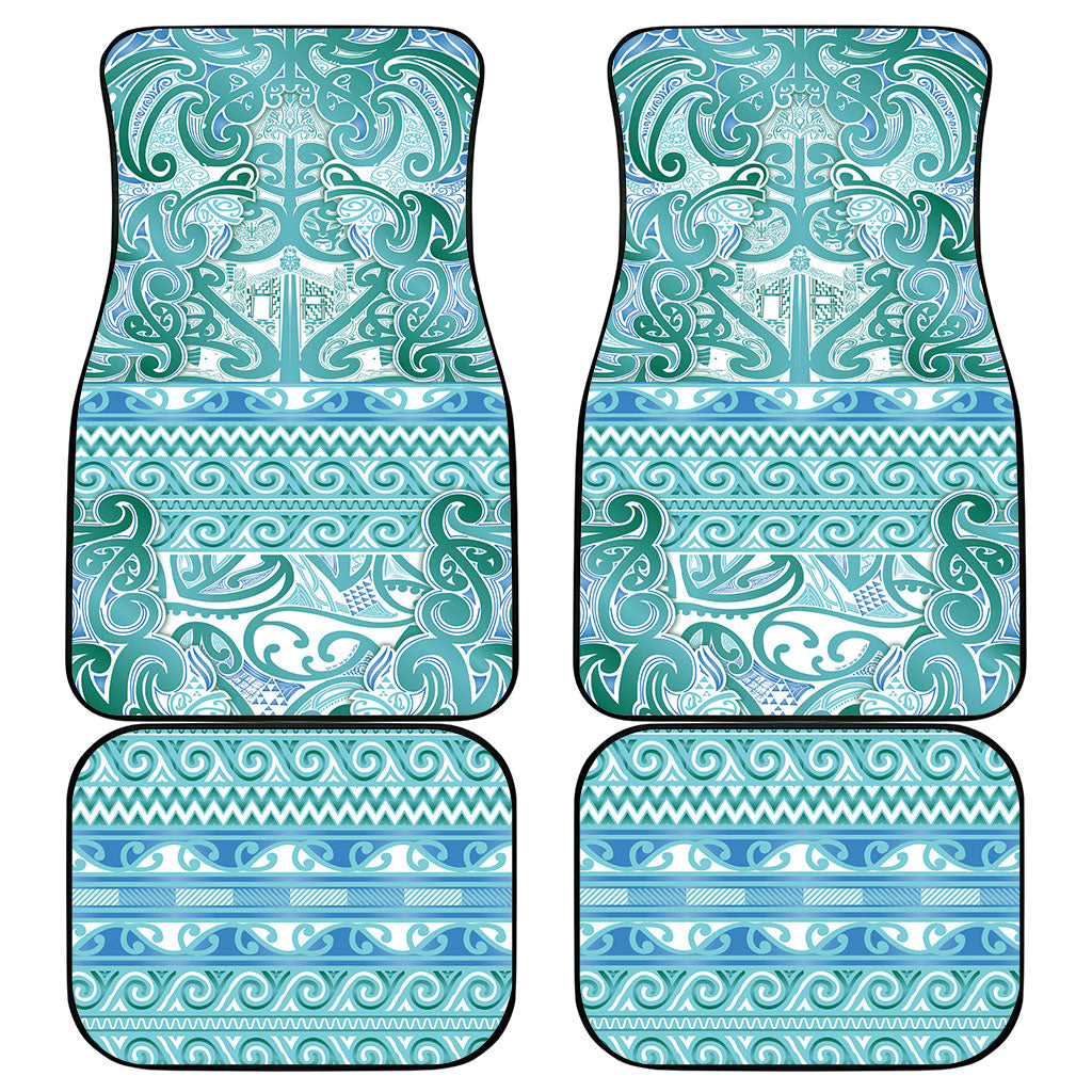 Aotearoa Iwi Ngati Paoa Car Mats Maori Wharenui House Tribal Pattern