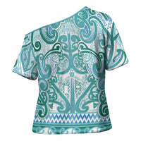 Aotearoa Iwi Ngati Paoa Cross Shoulder Shirt Maori Wharenui House Tribal Pattern