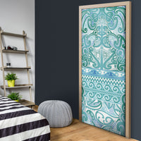 Aotearoa Iwi Ngati Paoa Door Cover Maori Wharenui House Tribal Pattern