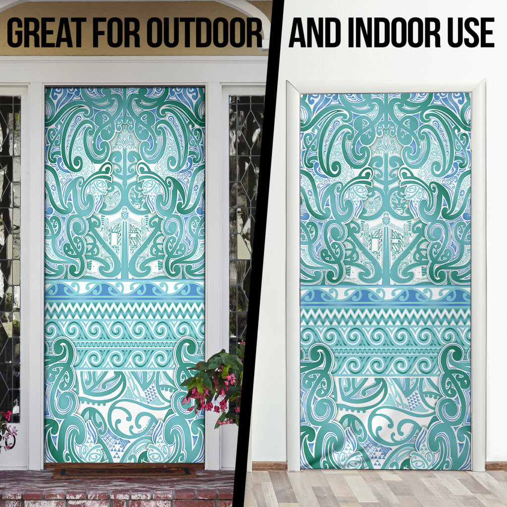 Aotearoa Iwi Ngati Paoa Door Cover Maori Wharenui House Tribal Pattern