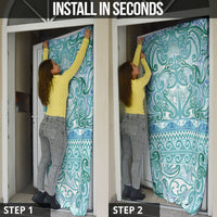 Aotearoa Iwi Ngati Paoa Door Cover Maori Wharenui House Tribal Pattern