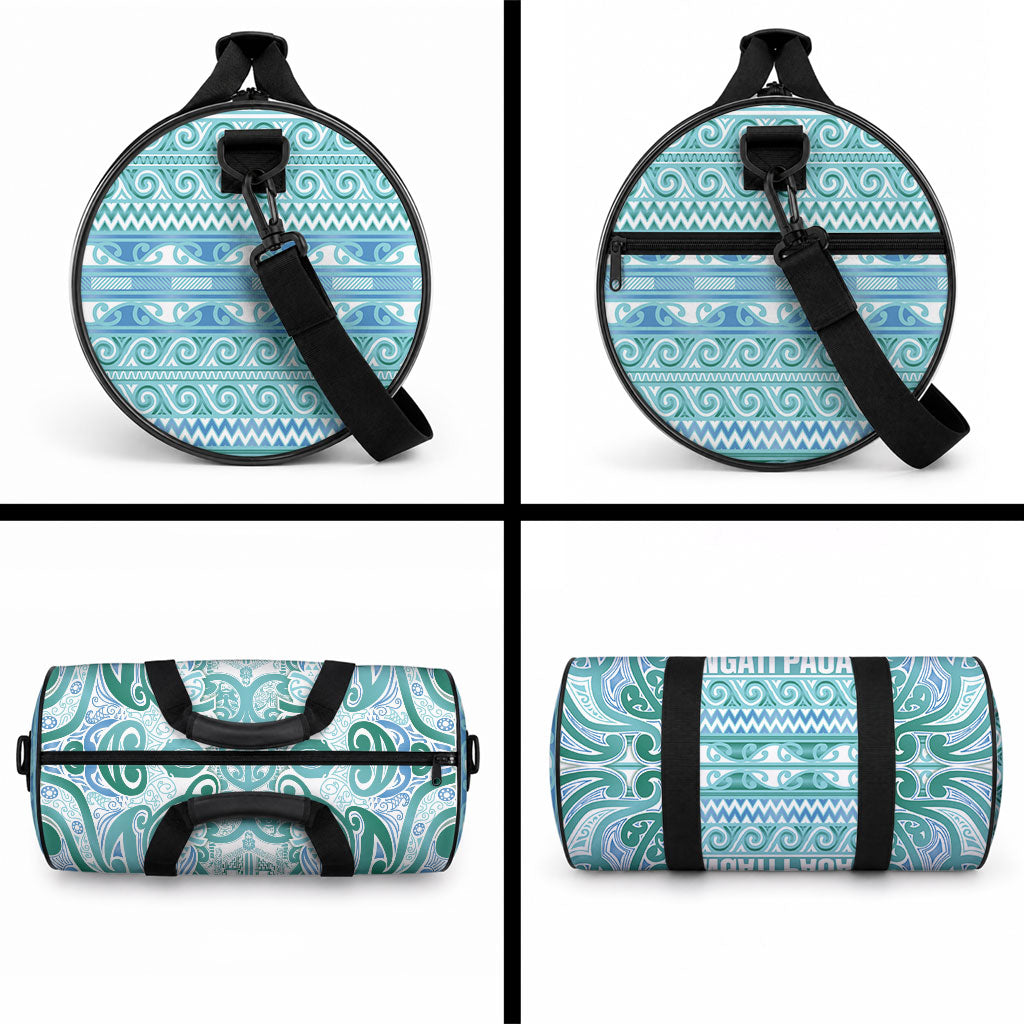 Aotearoa Iwi Ngati Paoa Duffle Bag Maori Wharenui House Tribal Pattern