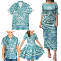 Aotearoa Iwi Ngati Paoa Family Matching Puletasi and Hawaiian Shirt Maori Wharenui House Tribal Pattern