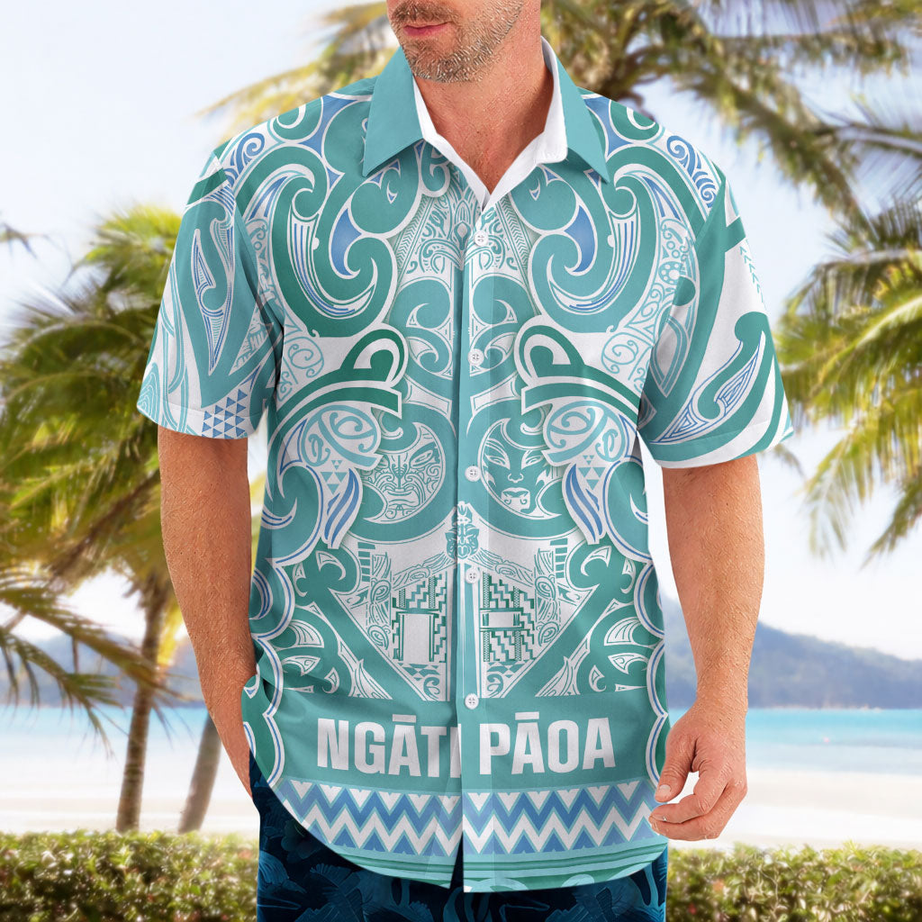 Aotearoa Iwi Ngati Paoa Hawaiian Shirt Maori Wharenui House Tribal Pattern