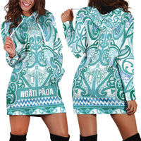Aotearoa Iwi Ngati Paoa Hoodie Dress Maori Wharenui House Tribal Pattern