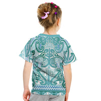 Aotearoa Iwi Ngati Paoa Kid T Shirt Maori Wharenui House Tribal Pattern