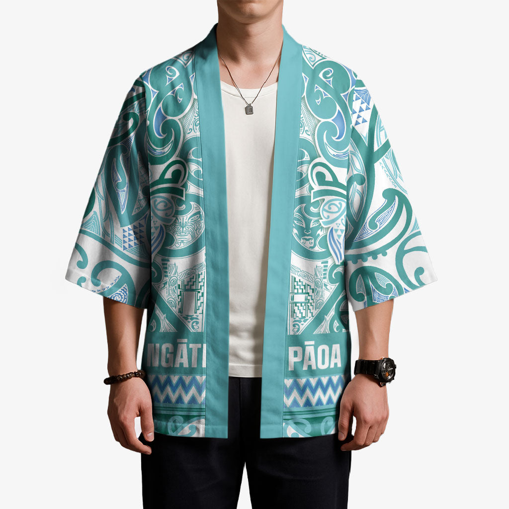 Aotearoa Iwi Ngati Paoa Kimono Maori Wharenui House Tribal Pattern