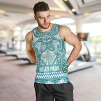 Aotearoa Iwi Ngati Paoa Men Tank Top Maori Wharenui House Tribal Pattern