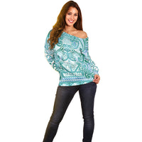 Aotearoa Iwi Ngati Paoa Off Shoulder Sweater Maori Wharenui House Tribal Pattern