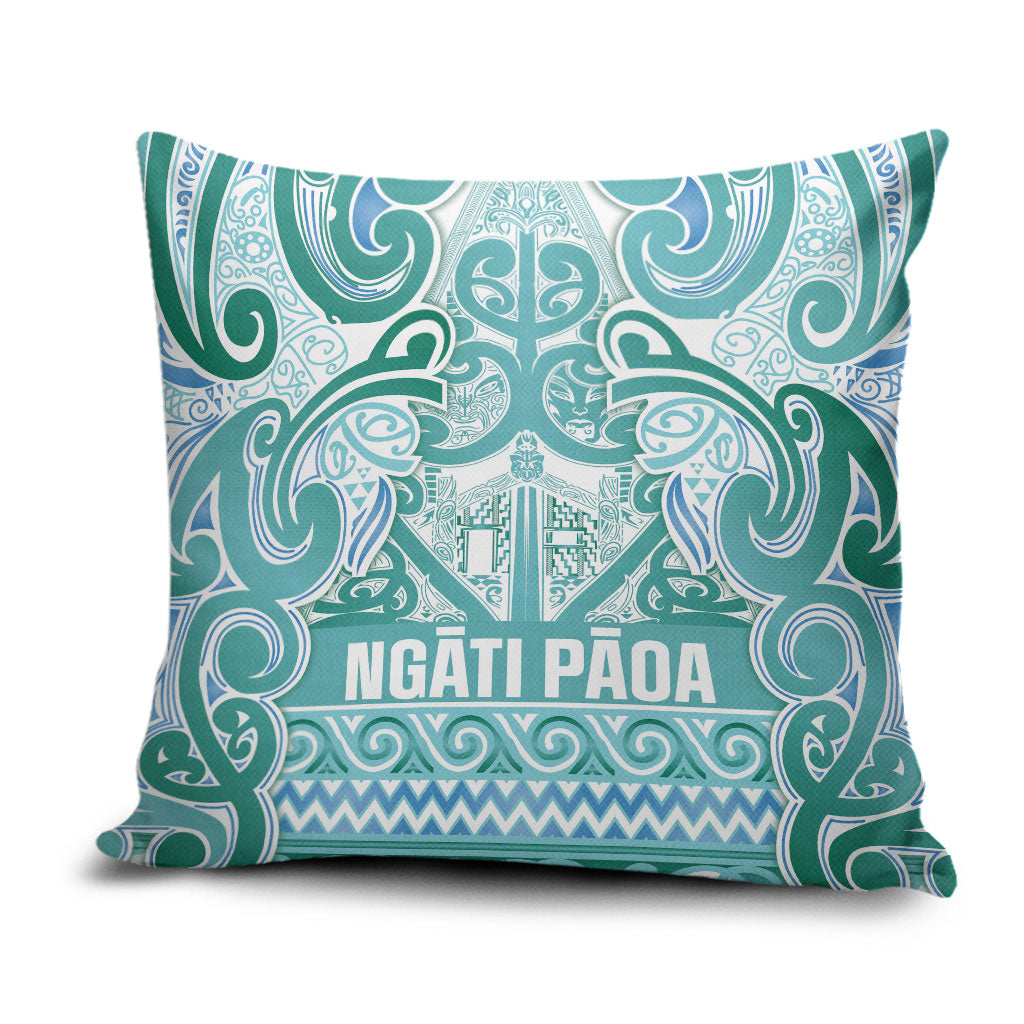 Aotearoa Iwi Ngati Paoa Pillow Cover Maori Wharenui House Tribal Pattern