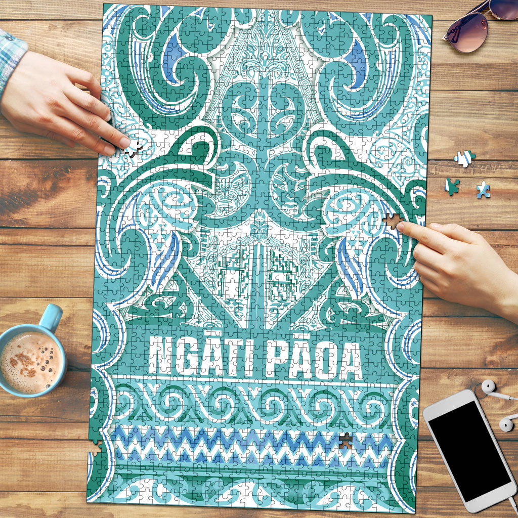 Aotearoa Iwi Ngati Paoa Puzzle Maori Wharenui House Tribal Pattern
