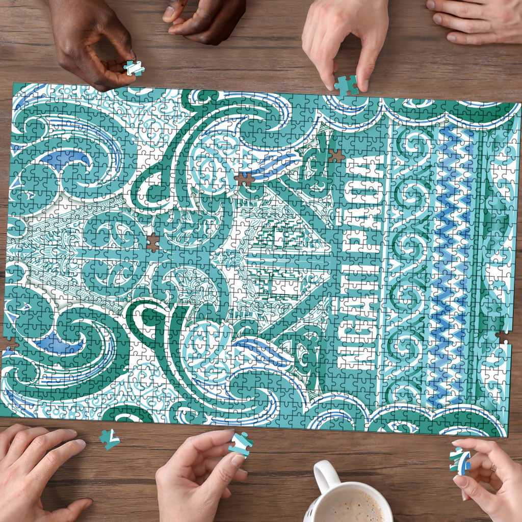Aotearoa Iwi Ngati Paoa Puzzle Maori Wharenui House Tribal Pattern