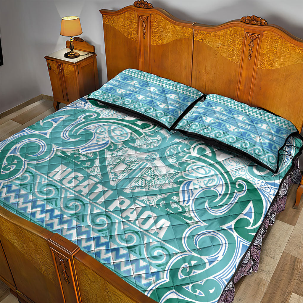 Aotearoa Iwi Ngati Paoa Quilt Bed Set Maori Wharenui House Tribal Pattern
