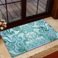 Aotearoa Iwi Ngati Paoa Rubber Doormat Maori Wharenui House Tribal Pattern