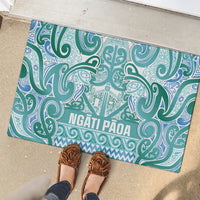 Aotearoa Iwi Ngati Paoa Rubber Doormat Maori Wharenui House Tribal Pattern