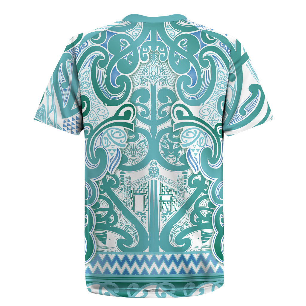 Aotearoa Iwi Ngati Paoa Rugby Jersey Maori Wharenui House Tribal Pattern
