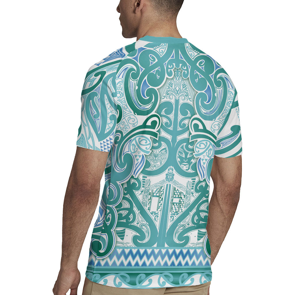 Aotearoa Iwi Ngati Paoa Rugby Jersey Maori Wharenui House Tribal Pattern