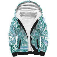 Aotearoa Iwi Ngati Paoa Sherpa Hoodie Maori Wharenui House Tribal Pattern