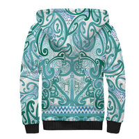 Aotearoa Iwi Ngati Paoa Sherpa Hoodie Maori Wharenui House Tribal Pattern