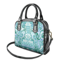 Aotearoa Iwi Ngati Paoa Shoulder Handbag Maori Wharenui House Tribal Pattern