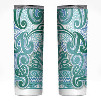 Aotearoa Iwi Ngati Paoa Skinny Tumbler Maori Wharenui House Tribal Pattern