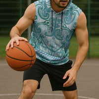 Aotearoa Iwi Ngati Paoa Sleeveless Hoodie Maori Wharenui House Tribal Pattern