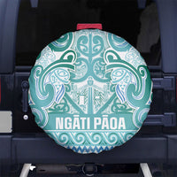 Aotearoa Iwi Ngati Paoa Spare Tire Cover Maori Wharenui House Tribal Pattern