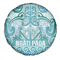 Aotearoa Iwi Ngati Paoa Spare Tire Cover Maori Wharenui House Tribal Pattern