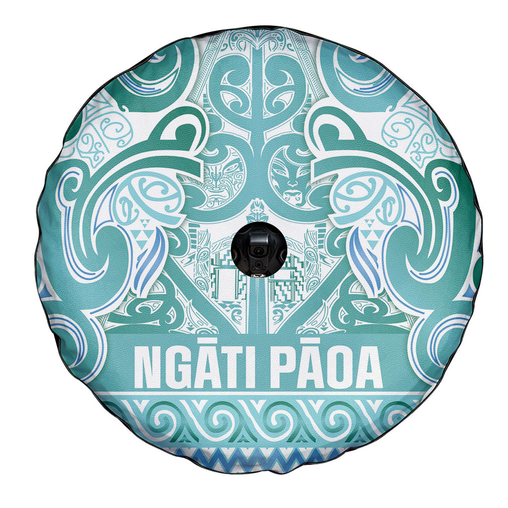 Aotearoa Iwi Ngati Paoa Spare Tire Cover Maori Wharenui House Tribal Pattern